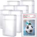 Trading Cards Protector Case Acrylic Clear Baseball Card Holders with Label Position Hard Sleeves Small Sturdy Storage Box for Standard Collector Sport Game Grade(48 Pieces)
