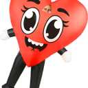 Red Love Heart Inflatable Costume Adult Funny Blow Up Valentines Day Outfit Wedding Party Holiday Mascot Fancy Dress