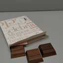 UNIQOOO 12 Pack Trapezoid Walnut Wood Stand |1.2mm Slot for Cardstock, Wedding Table Numbers Holders, Photo Holder, Photo Display Stand for Event Decor, Retail Shop, Cafe Restaurant Menu, Business Card, Name Tag