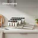 LIBKEN Tiered Spice Rack Organizer Warm Gray Metal Countertop & Cabinet Spice Stand, Strong & Sturdy 3-Tier Shelf for Kitchen, Pantry, Seasoning Bottles Minimal Scandinavian Design