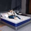 King Size Mattress - 12 Inch Gel Memory Foam Hybrid Mattress, Medium Firm, Pressure Relief & Motion Isolation, 100 Nights Trial, 75 * 80 in