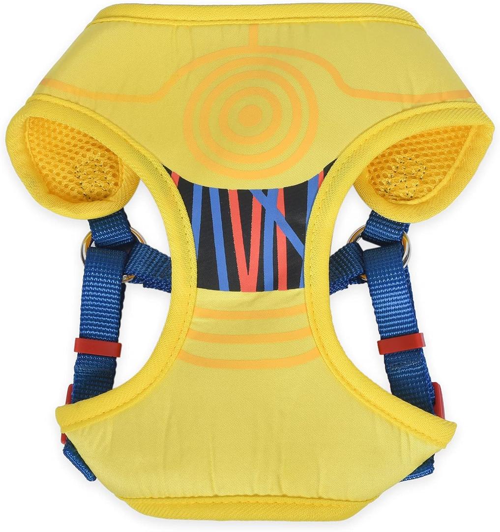3 x STAR WARS C3PO Dog Harness for Large Dogs, Large (L) | Yellow Large Dog Harness, No Pull Dog Harness with D-Ring | Machine Washable STAR WARS Merch for Dogs STAR WARS Dog Costume,FF18385