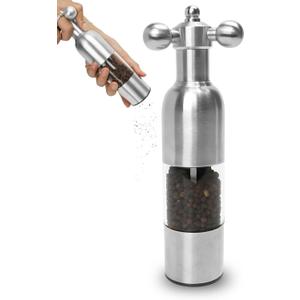 Salt and Pepper Grinder, Salt and Pepper Shaker Pepper Mill, Adjustable Stainless Steel Salt Grinder or Pepper Grinder for Home and kitchen Appliances, Birthday Gifts for Women (Tall Size)