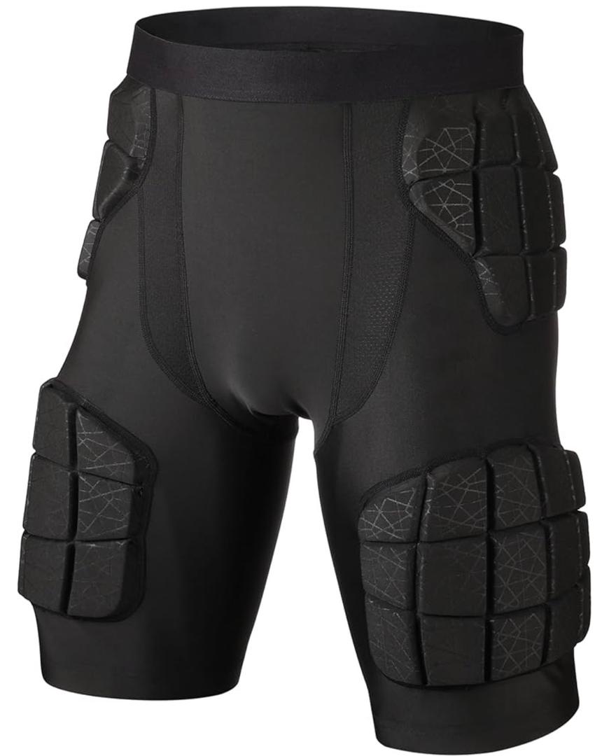 5-Pad Football Compression Girdle/Shorts, Football Padded Shorts, Football Girdle Hip and Thigh Protector M