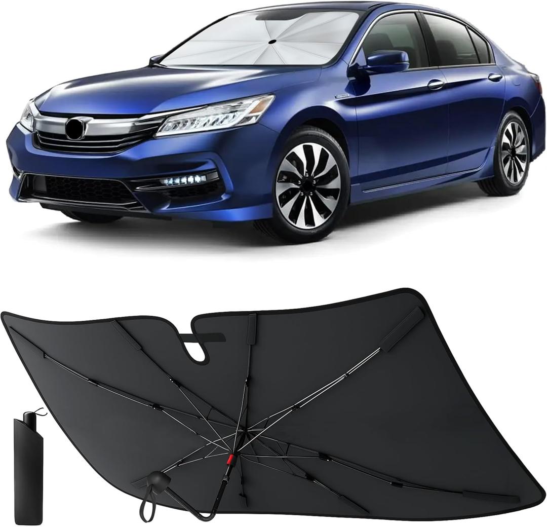 EcoNour Windshield Sunshade & Window Tint for Honda Accord 2013 2014 2016 2017 | Front Windshield Sun Shade UV Heat Blocker | Foldable Car Sun Visor Protector Interior Cooling Accessories