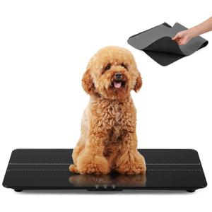 Bonvoisin Pet Scale 220lb x 0.02lb, Dog Scale for Medium Dogs with Rubber Mat 27.1 x 12.9, Animal Scales for Weighing, Veterinary Scale with 3 Weight Units
