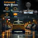 360 Full View Dash Cam Front and Rear Inside, 4 Channel Dashcam 1080P Full HD Dash Camera for Cars with Infrared Lamps Night Vision G-Sensor, Parking Mode, 64GB SD Card Car Accessories