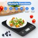 Digital Kitchen Scale, 22lb Capacity, Tempered Glass, Easy Tare Function, Large LCD Display, Perfect for Cooking, Baking, and Meal Prep