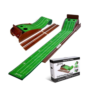 Golf Putting Mat with Auto Ball Return | Luxurious Velvet Surface | Indoor & Outdoor Putting Green for Home, Office, Backyard Golf Practice | Perfect Golf Gift for Men & Women