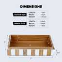Handicrafts Home White Decorative Storage Box with Lid Wooden Desk Organizer Box Office Storage Box for Workspace Desk Decor Organizer – Resin Inlay Marquet Chevron Collection - 5x7x1.5