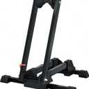 Sports Foldable Alloy Bicycle Stand Bike Floor Parking Rack Steady Wheel Holder Fit 20"-29" BikesIndoor Home Garage Cycling Storage Organizer Cycle Tires Rack Holder for Mountain and Road Bike (Black-1PC)