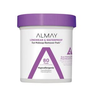Almay Makeup Remover Pads, Longwear & Waterproof, Hypoallergenic, Fragrance-Free, Dermatologist & Ophthalmologist Tested, 80 count