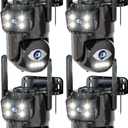 Dual Lens WiFi Security Camera Outdoor,5G/2.4G PTZ Outdoor Auto Tracking,HOM Security Surveillance System Camera,WiFi,Night Vision,7/24 Recording (4PACK)