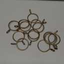 Curtain Rings with Eyelet, Metal Ring for Curtain Hook Pins 15Pcs - Gold
