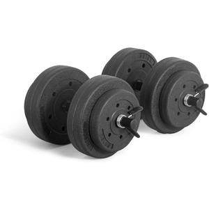 CAP Barbell 40-Pound Adjustable Cement Dumbbell Set  Versatile Vinyl Coated Weights for Home Gym Excellence
