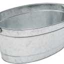 Achla Designs C-55 Large Galvanized Steel Metal Oval tub