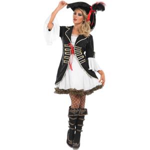 fun shack Pirate Costume Women, Buccaneer Outfit for Adults, Halloween Pirate Attire, Dress Up Party Costume (Medium, Black)