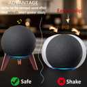 Real Wood Stand for Echo (4th Gen) Speaker (2020),Tripod Holder Accessories Protect Alexa Speaker for Sound Better,Secure Stable Wooden Mount with Metal Frame for Echo Newest Model 2024 (Walnut)