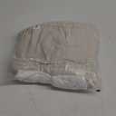 Awellife Linen Shower Curtain for Bathroom No Hook Shower Curtain with Snap in Liner Set Natural 87" L x 72" W Beige