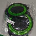 Collapsible Colander Set of 2, Folding Kitchen Strainers with Handles, Space-Saving Over-the-Sink Drainers for Pasta, Veggies & Fruit, BPA-Free, Dishwasher Safe, RV & Camping (Green)