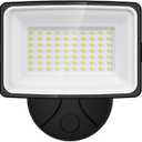 Onforu 100W Flood Lights Outdoor, 9000LM Brightness LED Light Outside, IP65 Waterproof LED Exterior Floodlight with 3 Adjustable Heads, 6500K White Outdoor Security Light for Yard Garage Eave (Black)