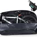 CamGo 26 Inch Folding Bike Transport Bag - Waterproof Bicycle Travel Case Carrier Bag for Train Air Travel (Black)