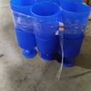 12 x Plastic Wine Goblets Blue