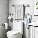 VELIMAX Brushed Nickel Towel Bar, SUS304 Stainless Steel Bathroom Hardware Set, Towel Racks for Bathroom Wall Mounted, 24-Inches