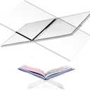 Acrylic Book Stand Holder - Coffee Table Book Stand, Open Cookbook Acrylic Book Display Stand, Magazines Clear Holder, Reading Stand for Open Book Magazines, Textbooks (Large)