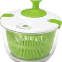 Cuisinart Large Salad Spinner, 5-Qt , Vegetable & Fruit Salad Washing Bowl with Strainer, Quick Prep Spinner for Salad Greens, Lettuce, Fruits & Vegetables, CTG-00-SAS (White)