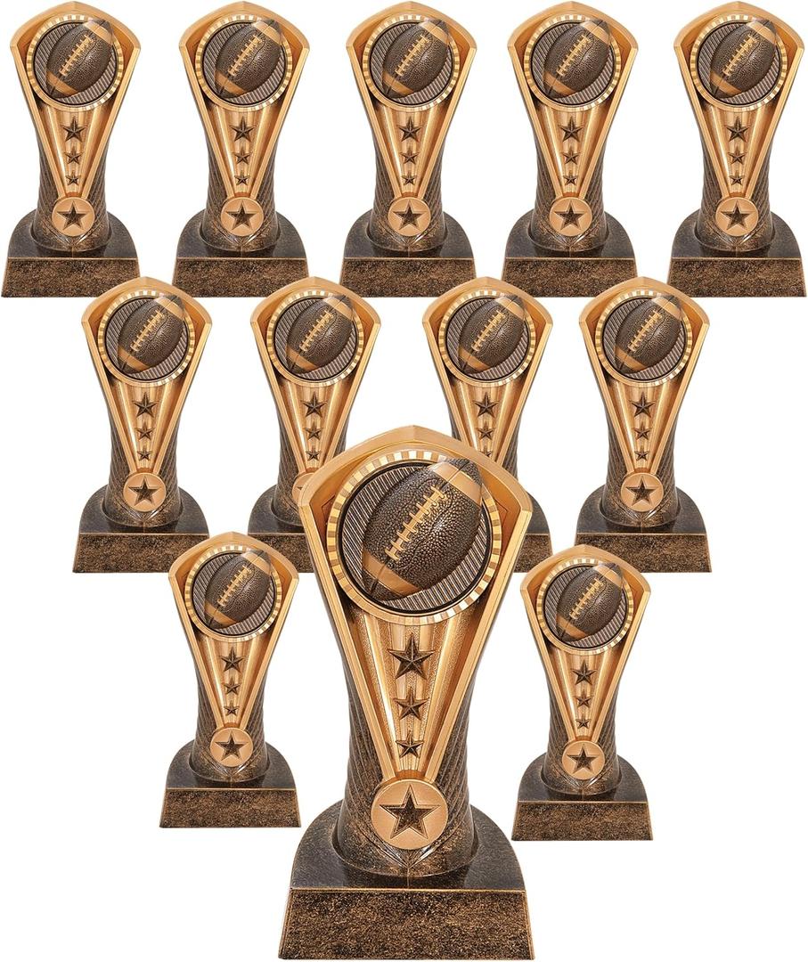 Express Medals Engraved or Blank, Pack of 12, 6.5 Inch Cobra Football Trophies