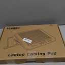 KeiBn Upgraded Gaming Laptop Cooler Pad with 9 Quiet RGB Fans, Cooling Pad for 15.6-17.3 Inch Laptops with 7 Height Stands, 2 USB Ports, Phone Stand-Blue