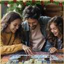 White Mountain Home For The Holidays Christmas Puzzles 1000 Pieces Winter Puzzle for Adults and Family