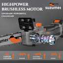 SUZUME Battery Chainsaw 12 Inch, 21V 2x4.0Ah Batteries 2 x Chains Electric Chain saw Cordless with 33 Ft/s Powerful Cutting Auto Oiling for Pruning Fallen Tree Cleaning Wood Cutting DIY