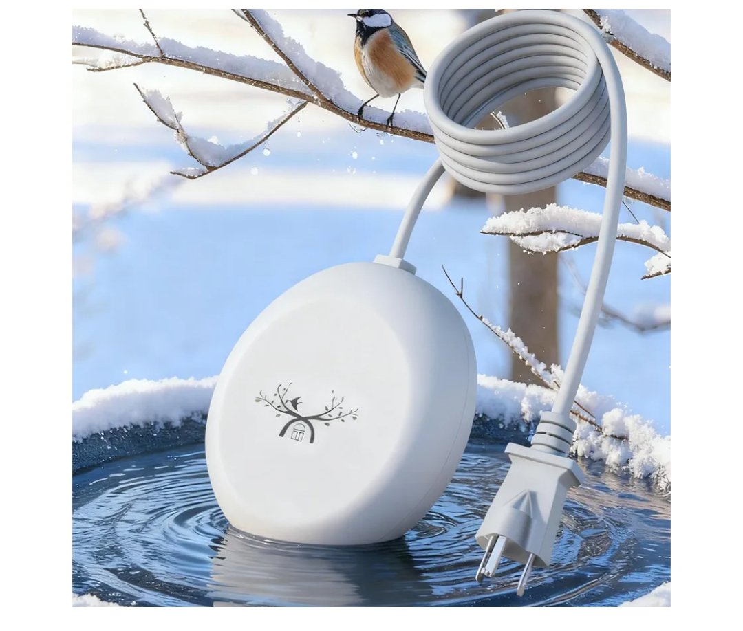 Bird Bath Heater for Outdoors in Winter, 80w Birdbath Heaters for Outdoor Bird Bath Deicer with Thermostatically Control, Heated Bird Bath Water Heater for Bird Chicken Livestock, With 10ft Cord