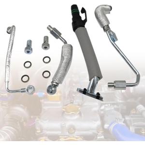 FZJDSD 4PCS Turbo Oil Return Drain Line and Oil Feed Pipe Kit 25198546 55567067 55587854 Compatible with Chevy Cruze Sonic Trax & Buick Encore 1.4 L4 55568031 55592600