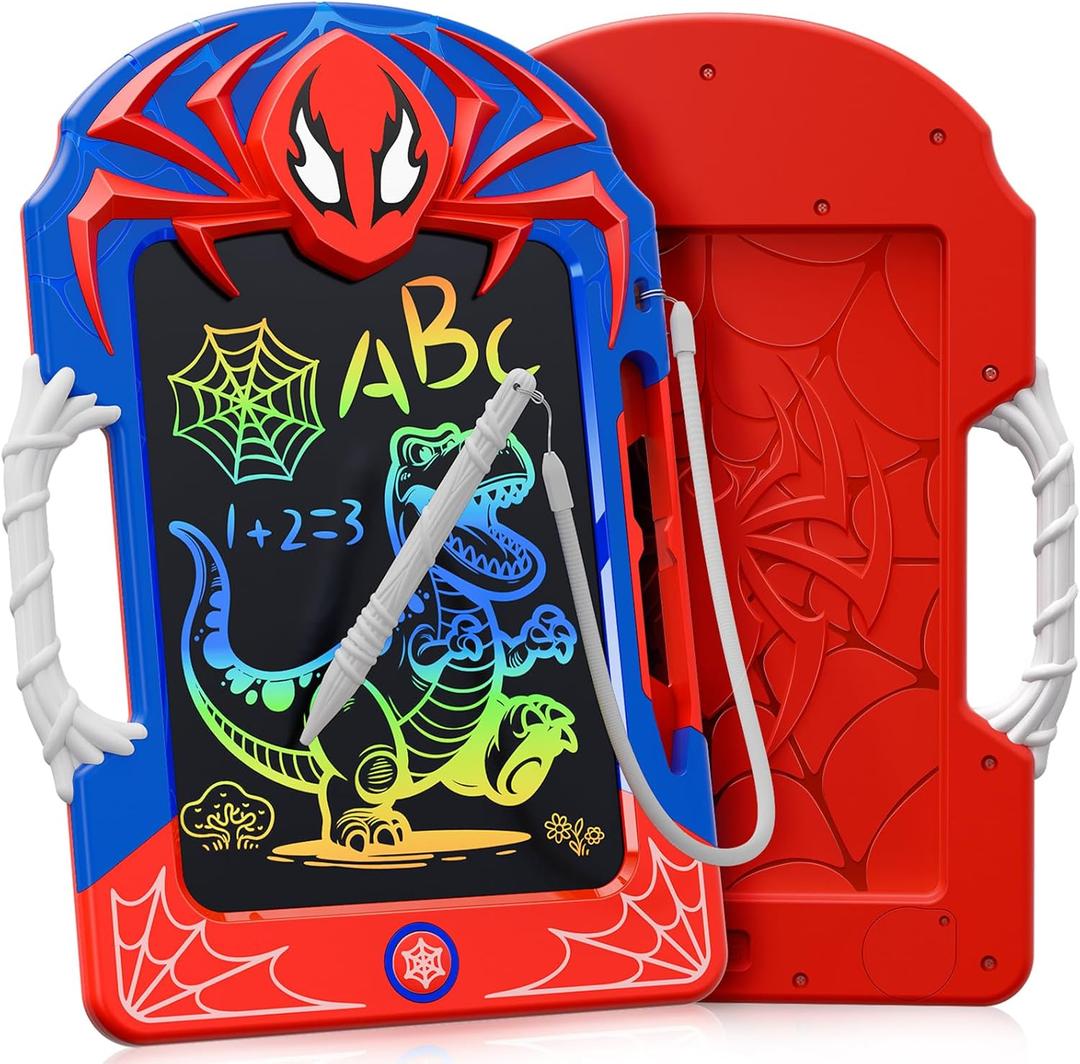 Cool LCD Writing Tablet with Web Stylus & Web Grip  Fun Doodle Board for Kids, Colorful Drawing Pad Toys Gifts for 3 4 5 6 7 8 10 Year Old Boys Girls Toddler Age 3-4 4-6 6-8 8-12 Stocking Stuffers