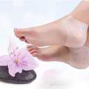 VivoFoot Gel Heel Protectors,Heel Pain and Cracked Heels Relief for Men and Women (2 Pairs)