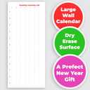 2 x Large Wall Calendar 2026 (39 x 17 inches - Rolled) Dry Erase Calendar for Wall, Erasable Wall Planner, Vertical Layout, Quality Large Print, Gloss Lamination, Minimalist Design.