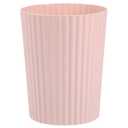 JiatuA Small Trash Can Plastic Wastebasket Round Garbage Container Bin for Bathroom, Kitchen, Bedroom, Home Office, College Dorm, Pink (1.8 Gallons)