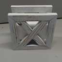 PUERSI Farmhouse Wooden Napkin Holder for Tables, Rustic Kitchen Decor for Counter, Ideal Napkin Dispenser for Dining Counter tops (White)