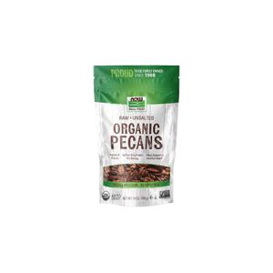 NOW Foods, Organic Pecans, Raw, Unsalted, no added oils, 10 oz (EXP 07/01/26)