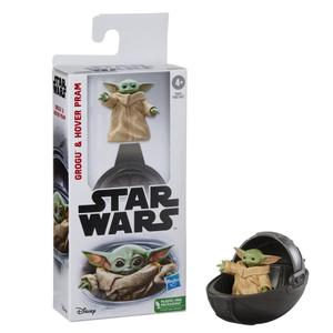 Star Wars Grogu and Hover Pram Toy 6-inch-Scale The Mandalorian Action Figure, Toys for Kids Ages 4 and Up