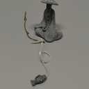 DUZFOREI 1 pCS Mini Sitting Fishing Figurines Sandstone Vintage Ornament Japanese Decor for Fish Tank Pot Garden Home Aquarium Mini Fisherman Statue Asian Zen Decorations