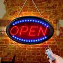 LED Open Sign, FITNATE Large 23x14 inch Business Open Sign with Remote Electric Display Light,2 Modes Flashing & Steady Lights for Business, Shop, Bar, Hotel