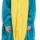 ATOZ Onesie for Kids, Animal Pajamas Halloween Cosplay Costume for Girls Boys (10-11 Years, Blue Axolotl)
