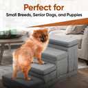 BOSQUE Dog Stairs for High Bed, Foldable Pet Stairs for Small Medium or Large Dogs Puppy with Storage for Bed or Couch, Cat Dog Steps Ramp with Zip up to 200 lbs