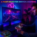 Vilante Charging Dock for Nintendo Switch 2 Joy-Con Controllers, 4 in 1 Charge Station for Nintendo Switch 2 with 5 Light Modes Magnetic Fast Controller Charger for Joy Con 2 with LED Indicators