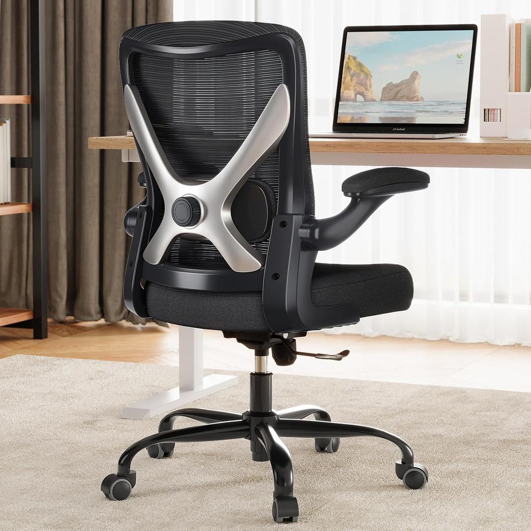 Office Chair: 330LBS Mesh Ergonomic Desk Chair Comfy with 3D Lumbar& Swivel, Pack of 1
