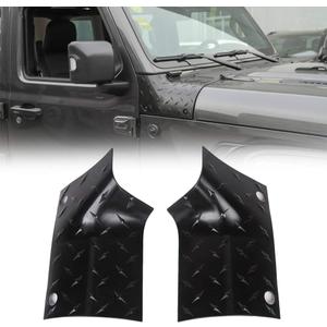 JeCar Cowl Body Armor Outer Corner Guards Exterior Accessories Compatible with Jeep Wrangler 2018-2023 JL JLU Sport Sahara Rubicon & 2020-2023 Gladiator JT, Black